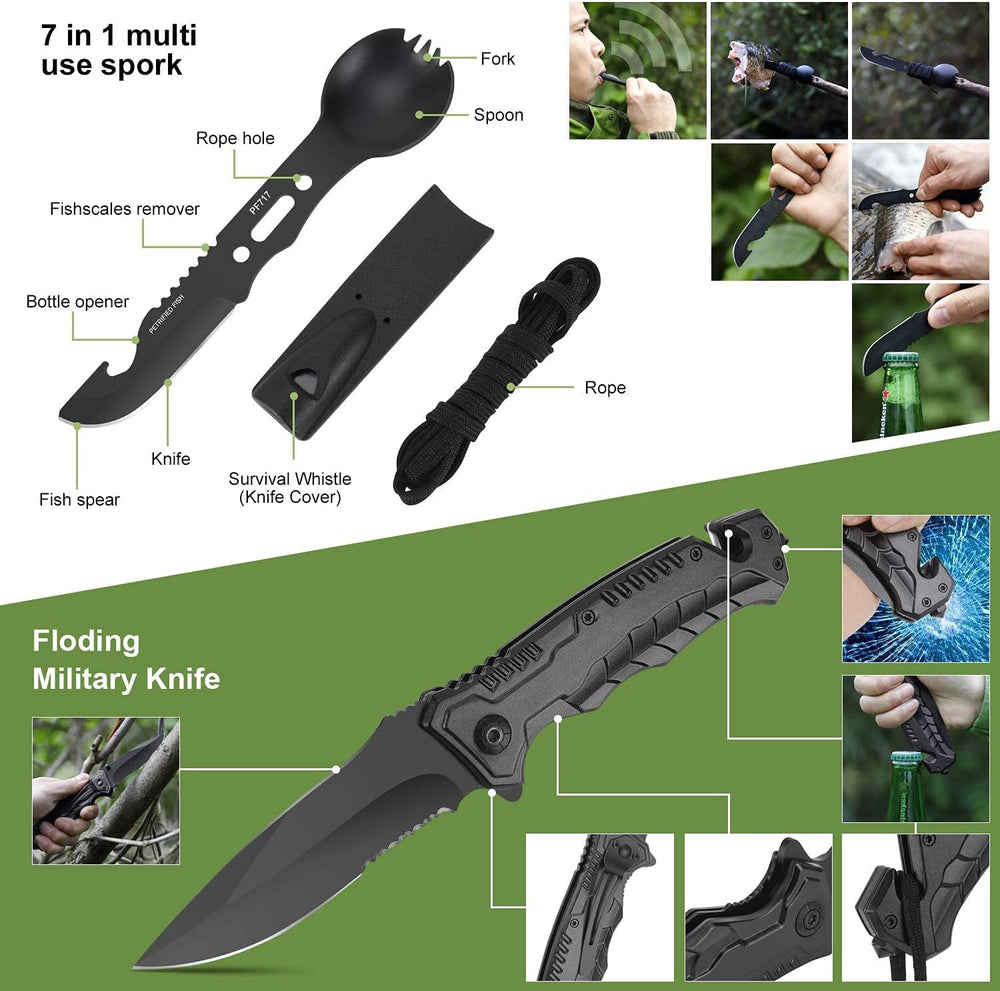 Survival kits 17 in 1, Emergency Survival Gear and Equipment, Cool Gadgets fo...