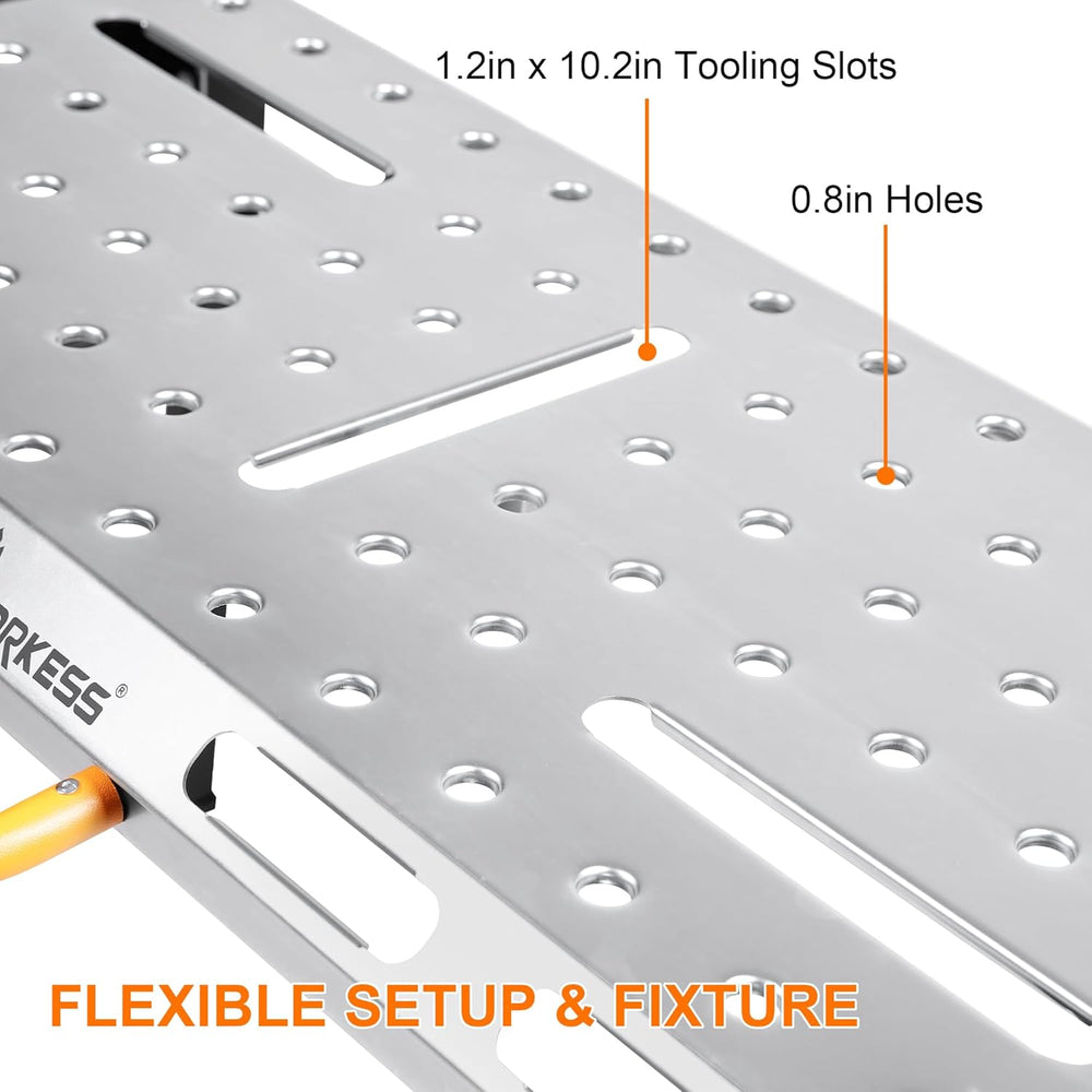 WORKESS Metal Welding Table Folding 1000 lbs Load Capacity Heavy Duty Steel C...