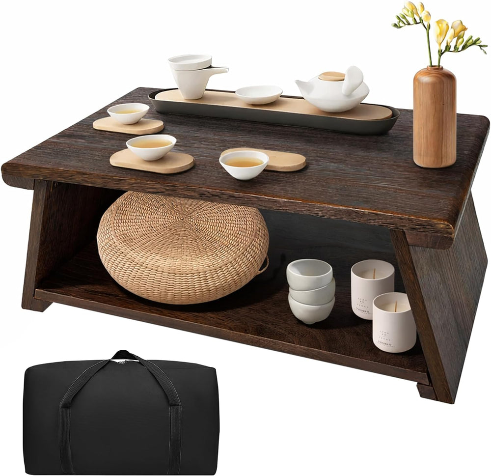 Japanese Low Floor Table Folding Coffee Tables,23''x13.5'' Pa...
