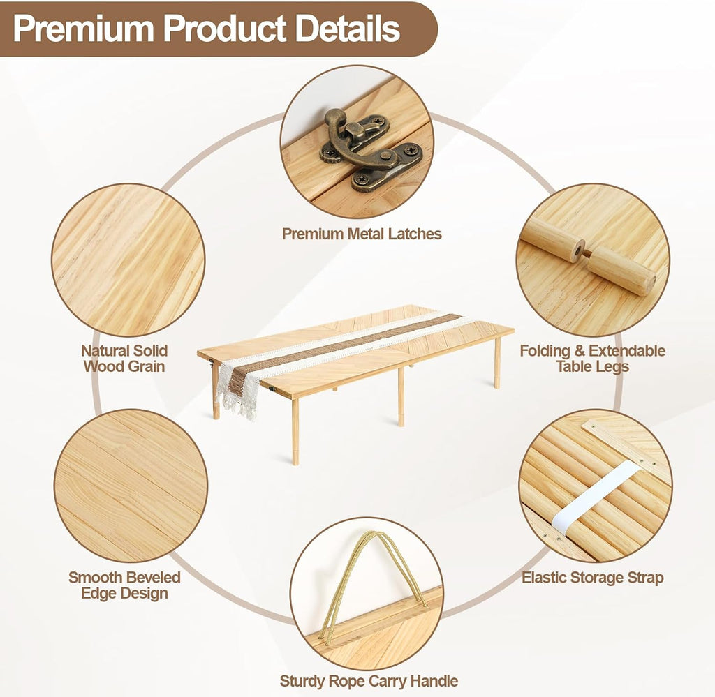 44x22 Low Floor Folding Picnic Table