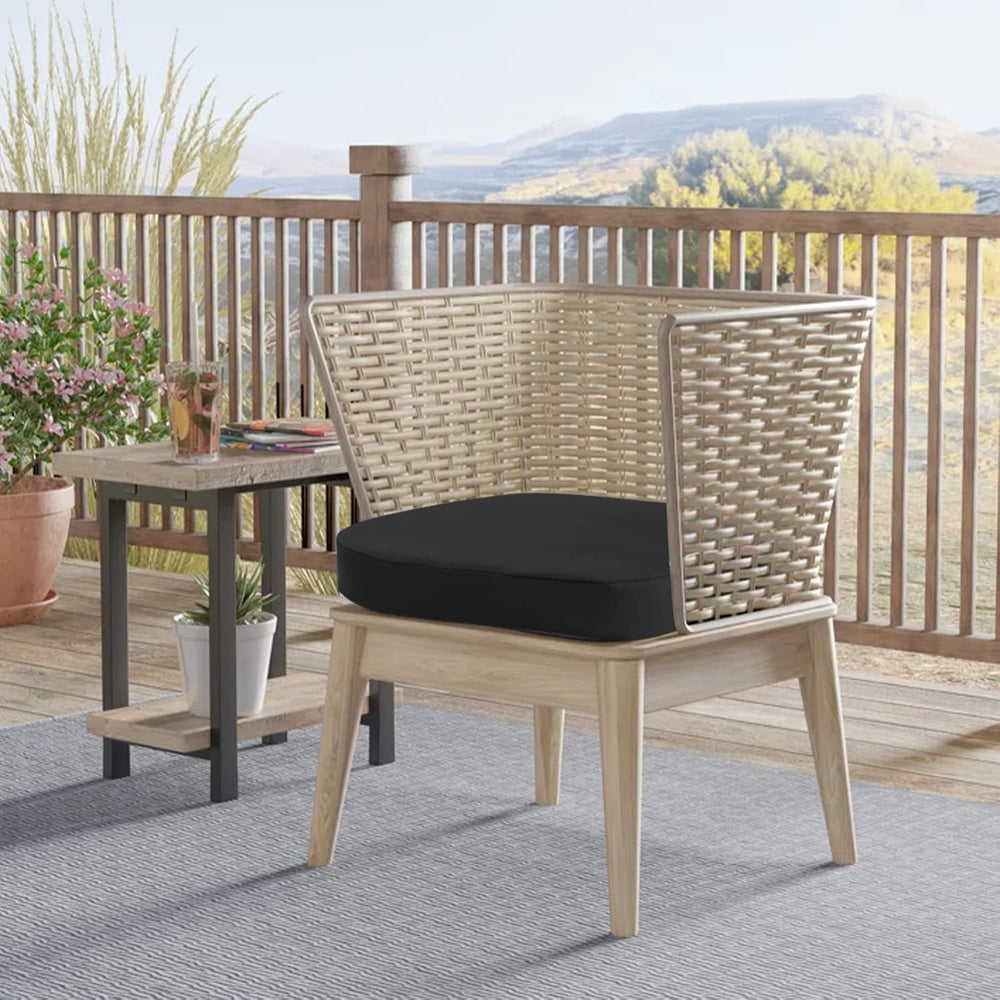 idee-home Outdoor Chair Cushions Set of 4, 19" x 19" D-Shaped
