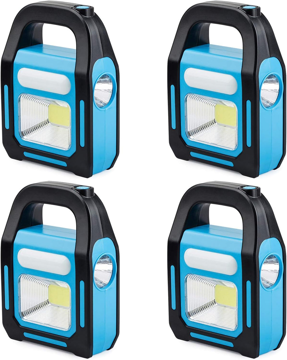 4 Pack 3 in 1 Solar USB Rechargeable Brightest COB LED Camping Lantern, Water...