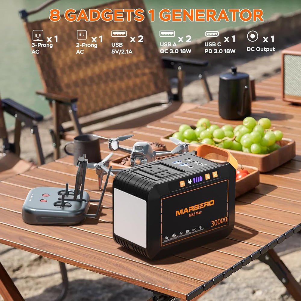 MARBERO 111Wh Solar Generator with Panels Included Solar Panel Kit 30W