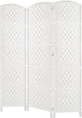 HALLYBEE Room Divider Panel,3 Panel Partition Room Dividers Screen, White