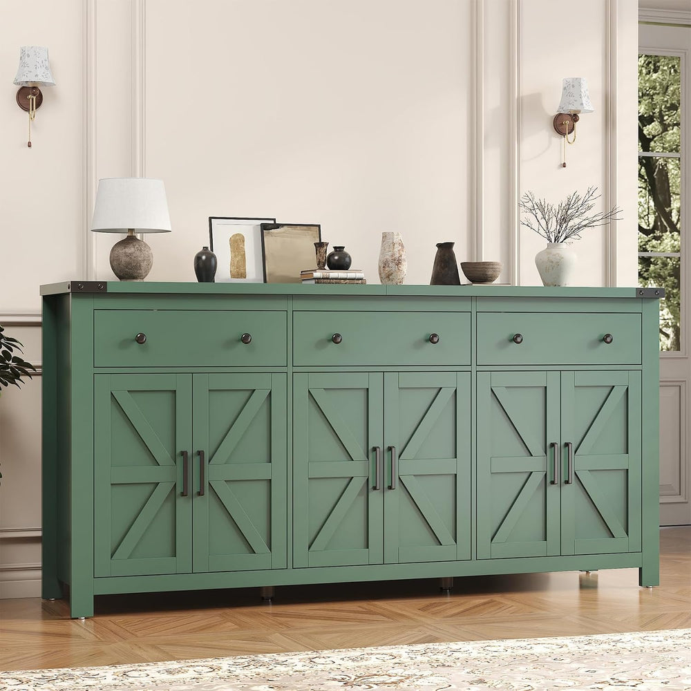 VVFLU 71" Large Sideboard Buffet Cabinet with Storage, Modern Farmhouse ...