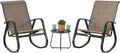 Kozyard 3-Piece Outdoor Rocking Chair Set, Patio Bistro Set
