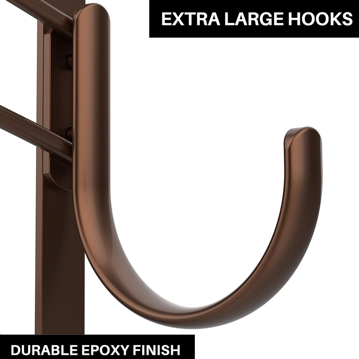 LYNK Professional® Home™ Over the Door Hooks - 14 Hook – Over the Door Coat Rack - Over the Door Hanger - Hanging Towels or Clothes - Bathroom, Bedroom, Laundry Room - Lifetime Ltd. Warranty, Bronze