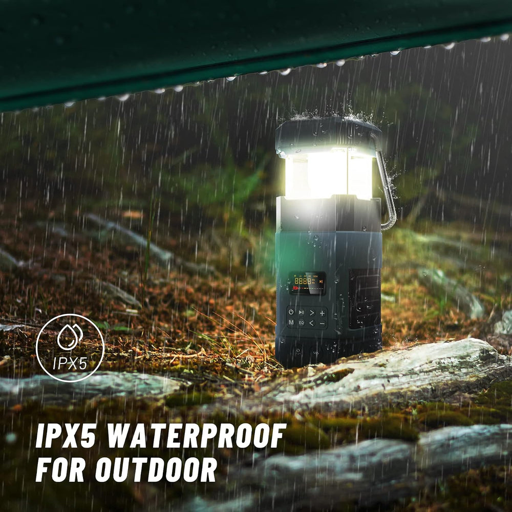 Libovgogo DF-585 Emergency LED Camping Lantern,IPX5 Waterproof Stereo Bluetoo...