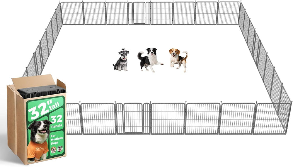 FXW Aster Dog Playpen Designed for Yard, 32" H, 32 Panels