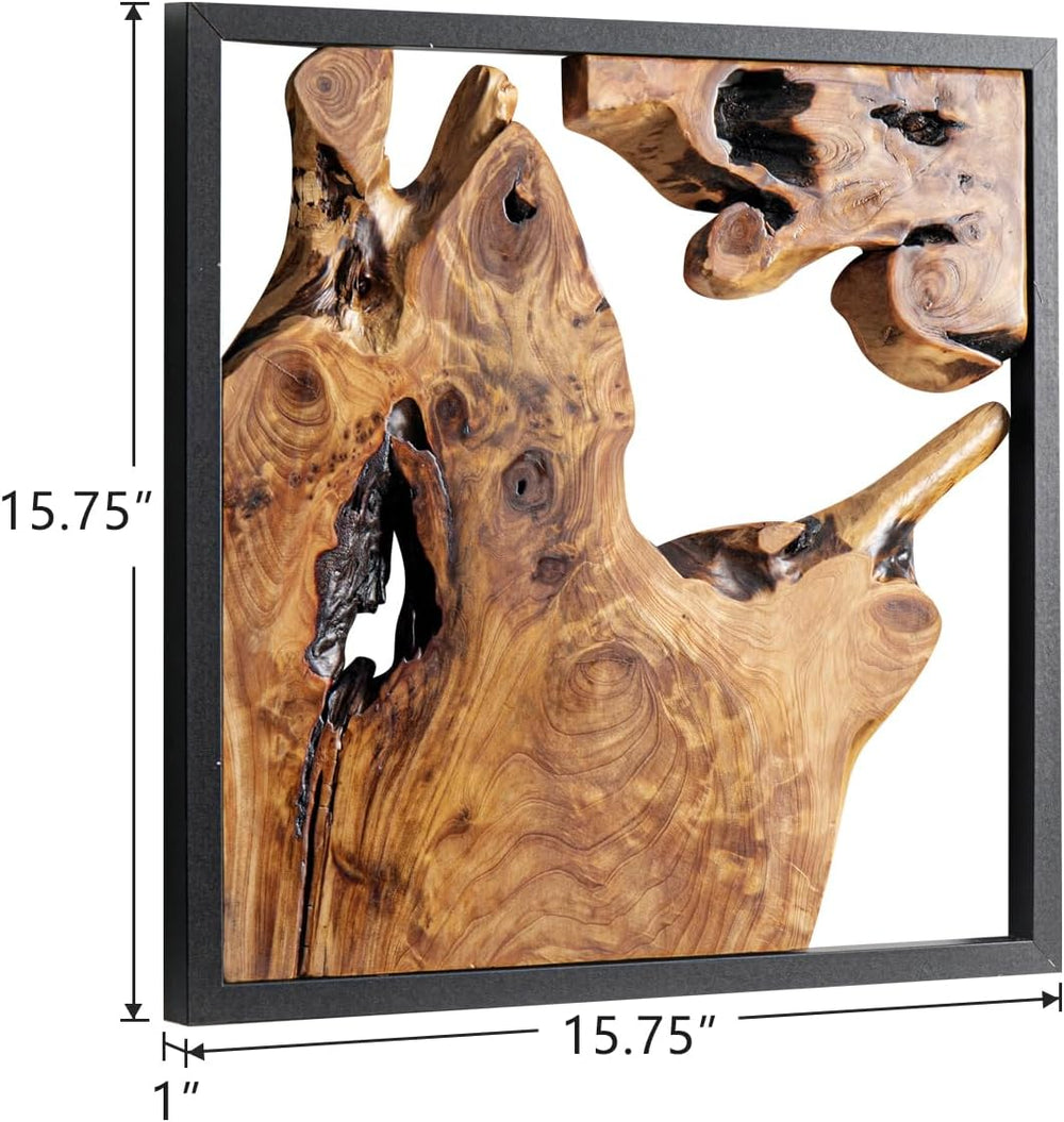 WELLAND Cedar Wall Sculptures, Set of 2, Live Edge Wood Art