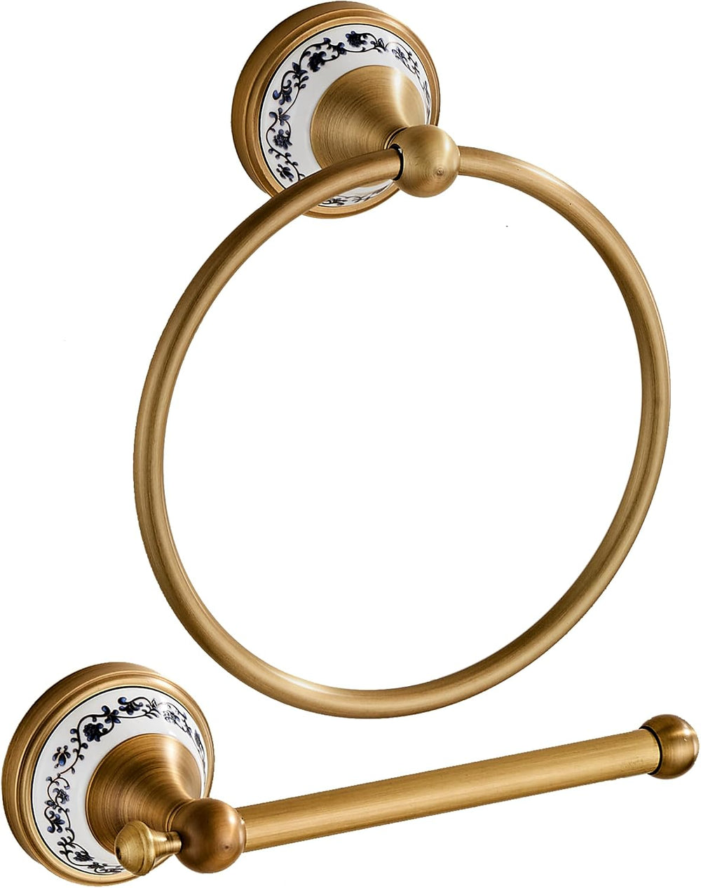 Antique Brass Toilet Paper Holder Hand Towel Holder, Bathroom Brass Hardware ...