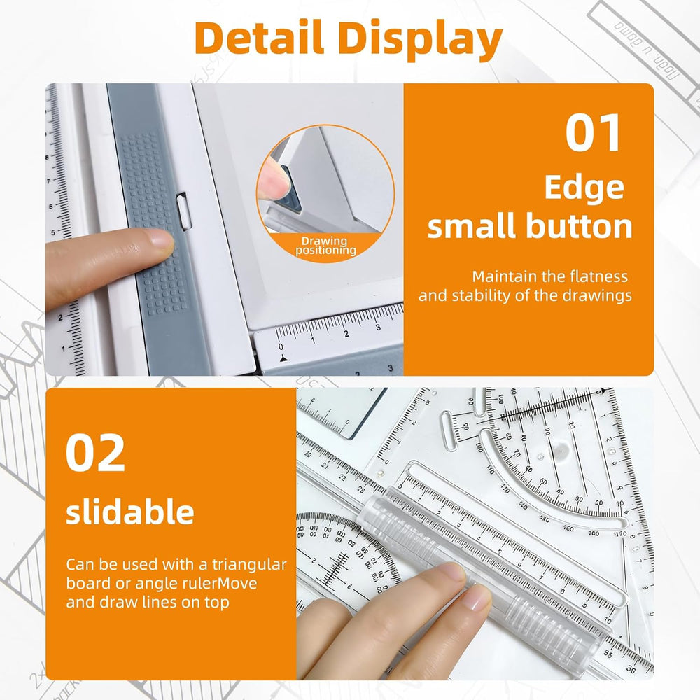 A3 Drawing Board Drafting Table Multifunctional Drawing Board Table with Clea...