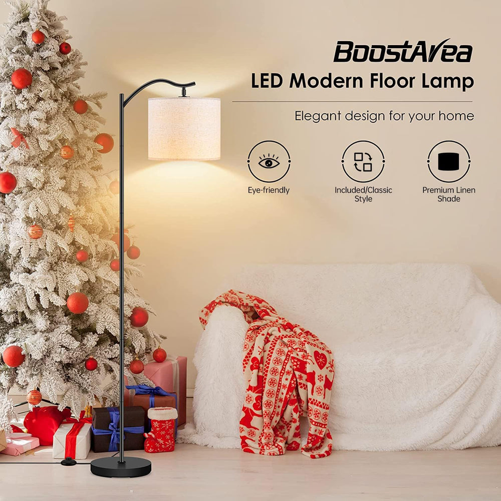 BoostArea Floor Lamp for Living Room,LED Arched Floor Lamps,Modern Standing L...