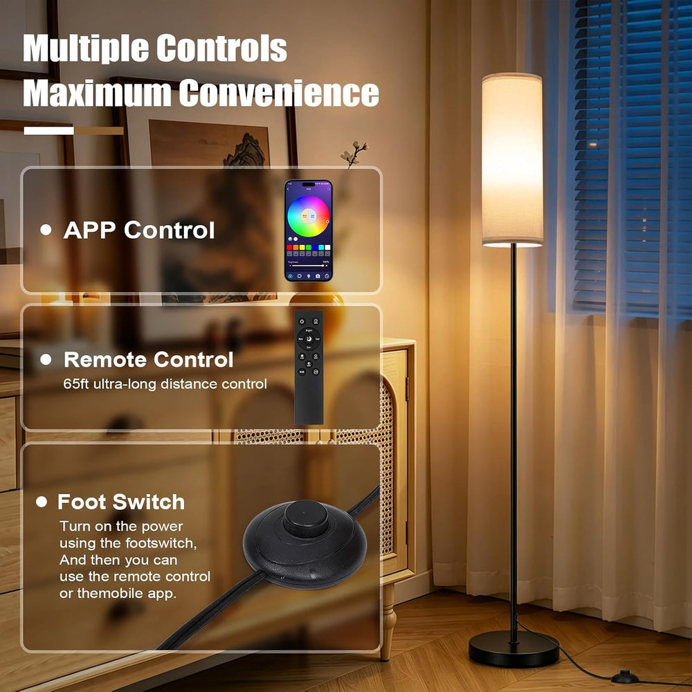 Floor Lamps for Living Room - Standing Lights with Remote and App