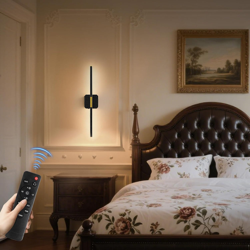 Battery Operated Wall Sconces 360°Rotate Detachable Dimmable Set of 2
