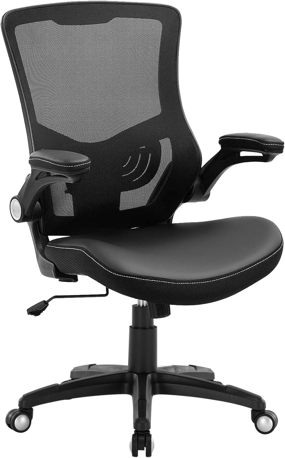 Office Chair Ergonomic Desk Chair, Computer PU Leather Home Office Chair, Swi...