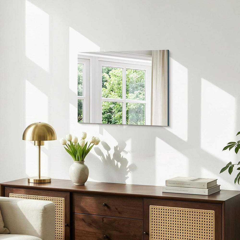 18x24 Inch Frameless Mirror, Frameless Bathroom Mirror for Over Sink