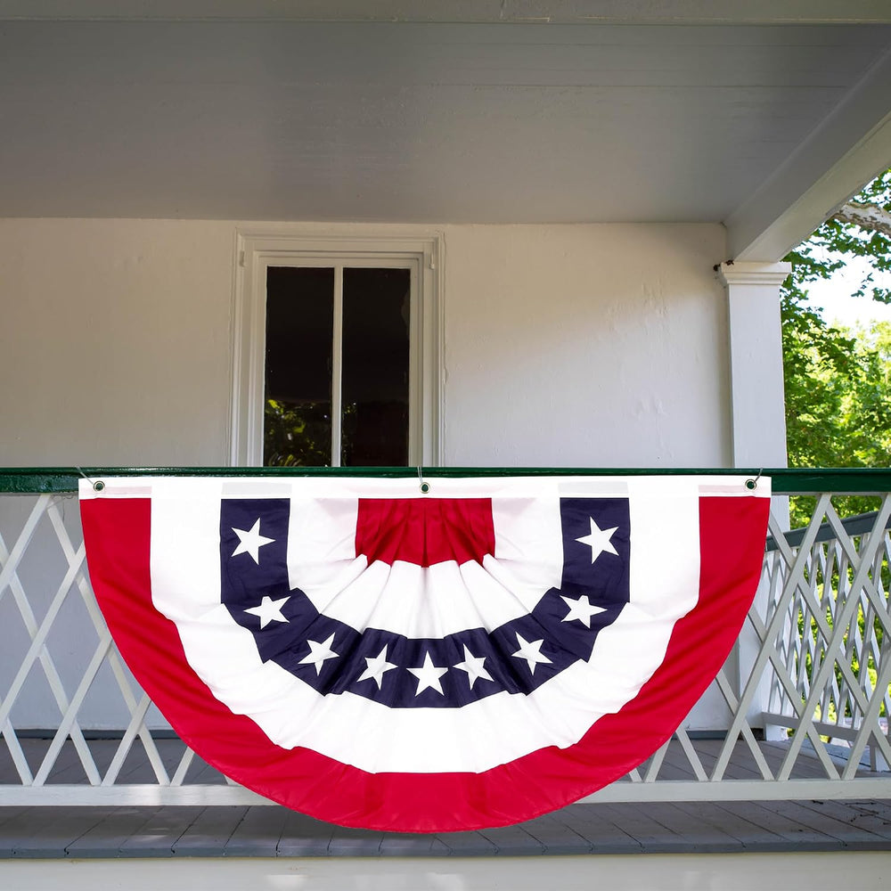 2 × 4 FT 4th of July Decorations, 4 PCS Bunting Flags Outdoor, Patriotic Four...