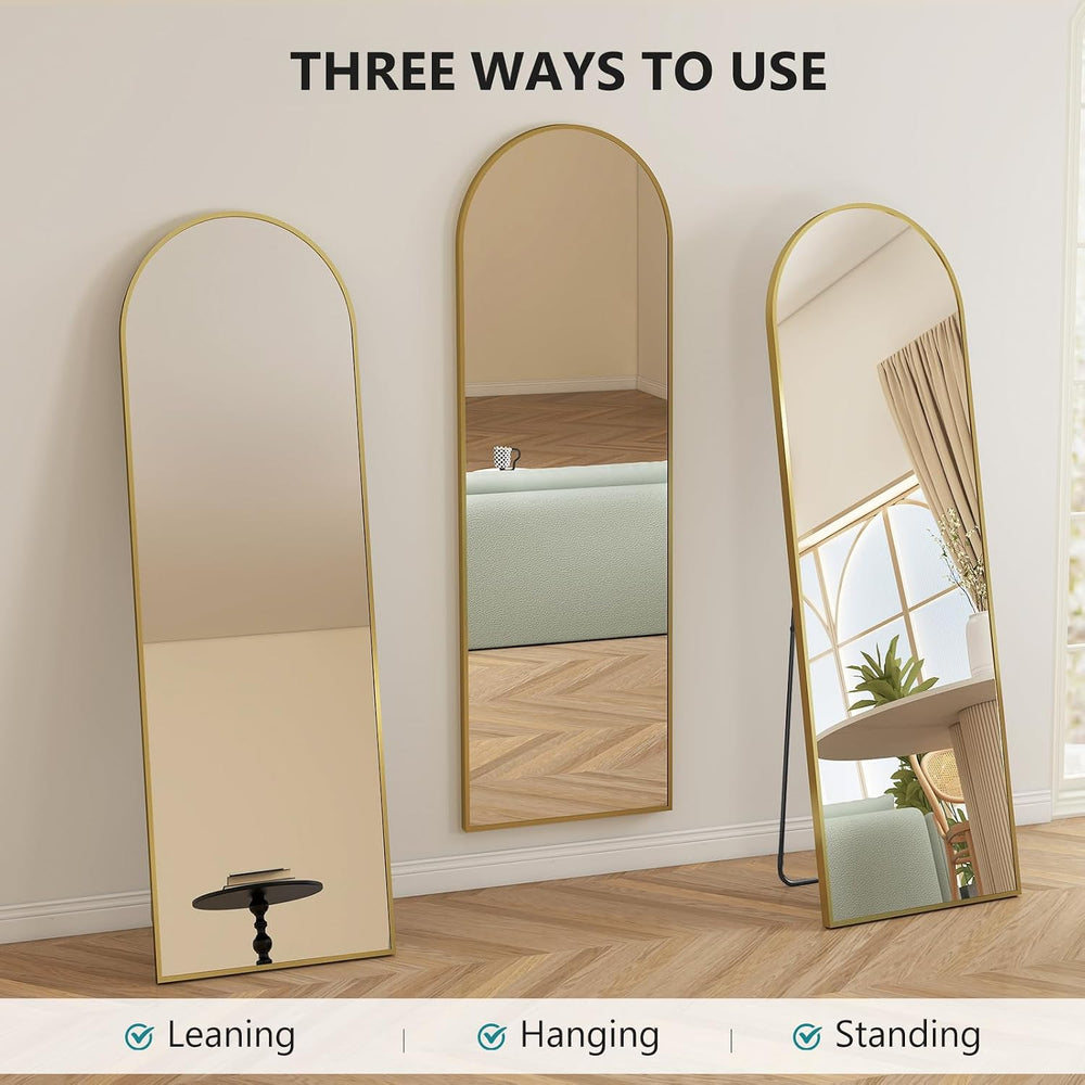 16"x59" Arched Mirror Full Length, Upgraded Body Wall Mirrors