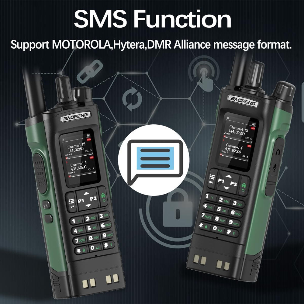 Baofeng Radio DM32 DMR Radio 10W Ham Radio Handheld Rechargeable Walkie Talki...