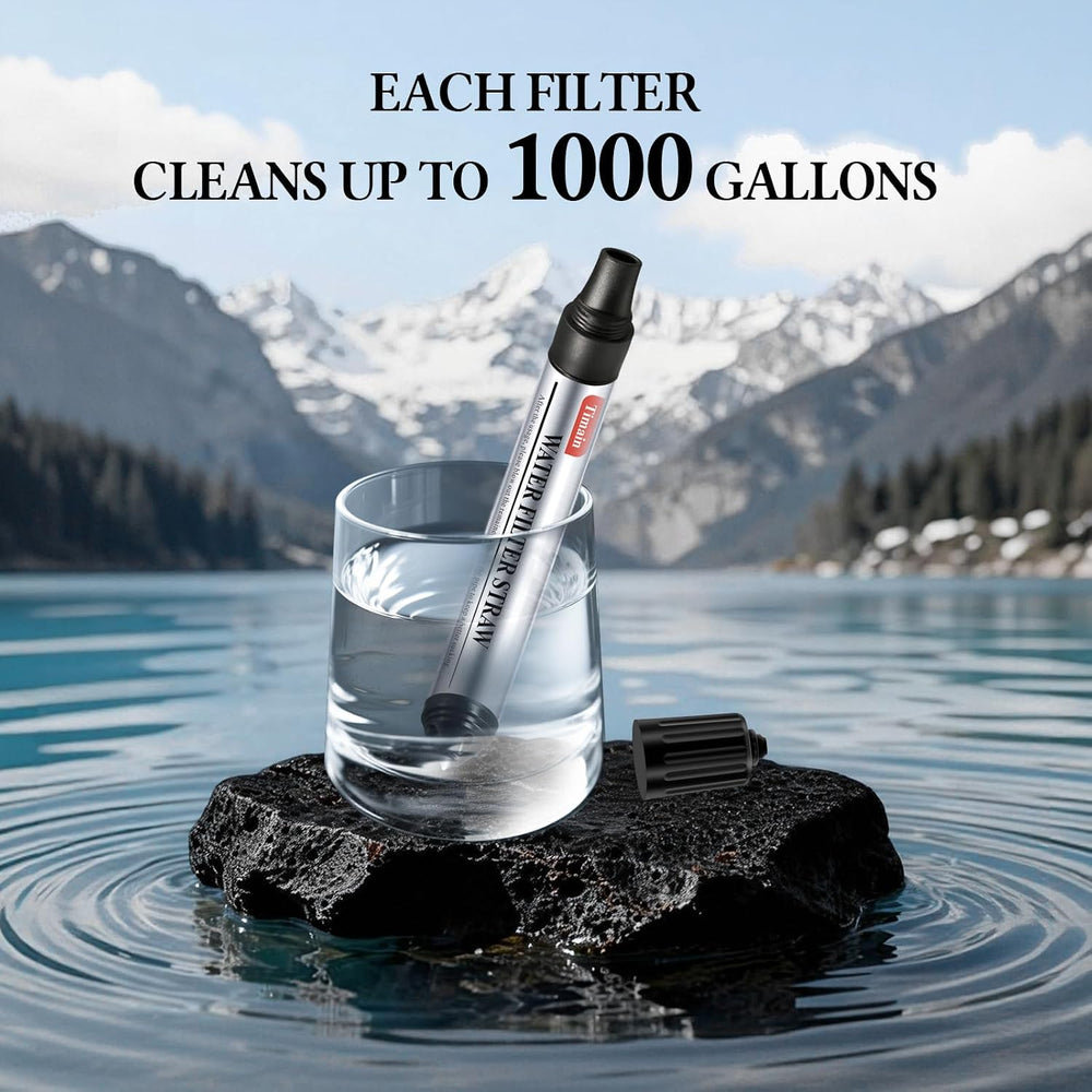 Timain 6 Pack Mini Water Filter Straws,Water Purifier Survival for Emergency ...
