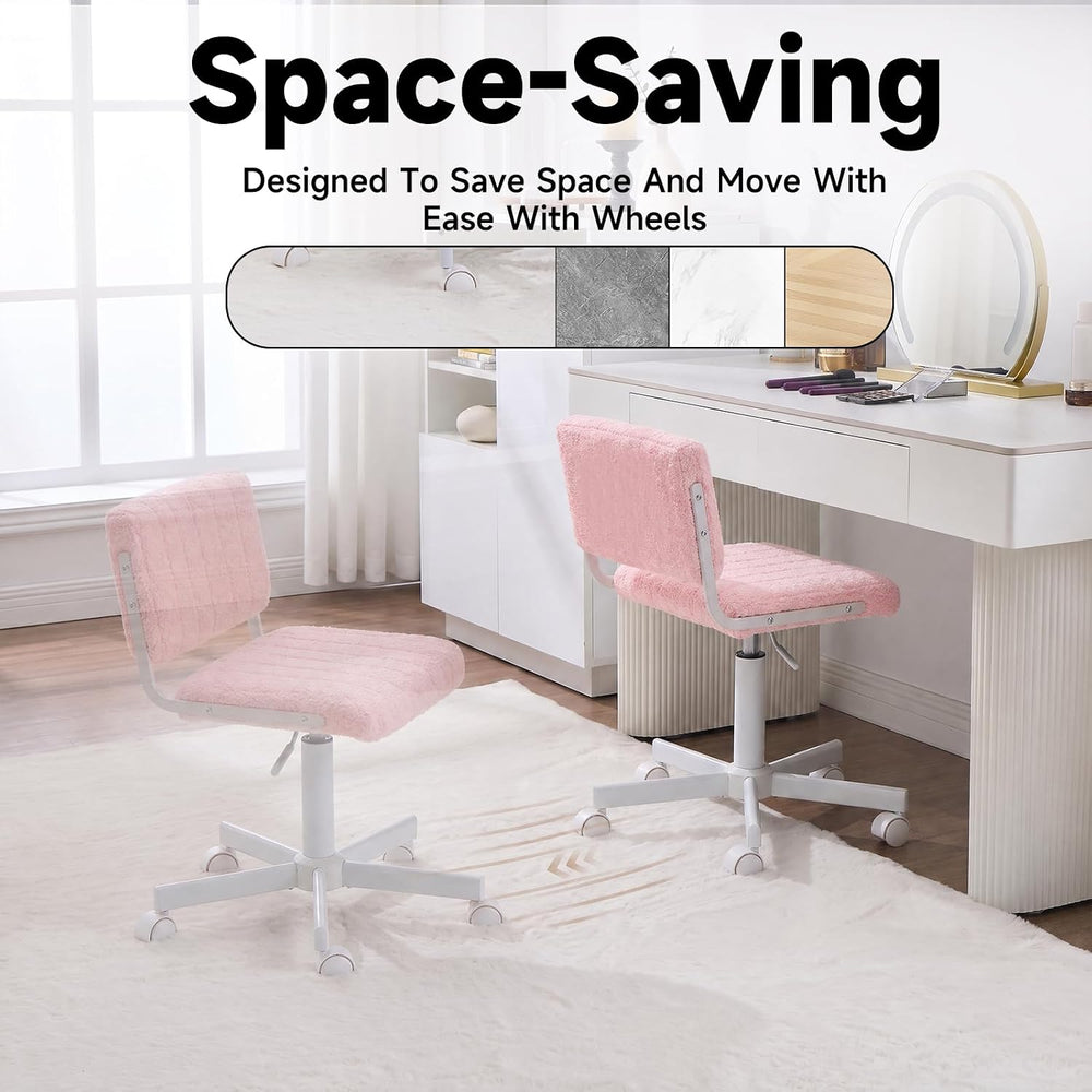 Office Chair Vanity Chair with Wheels | Comfy Desk Chair with Back