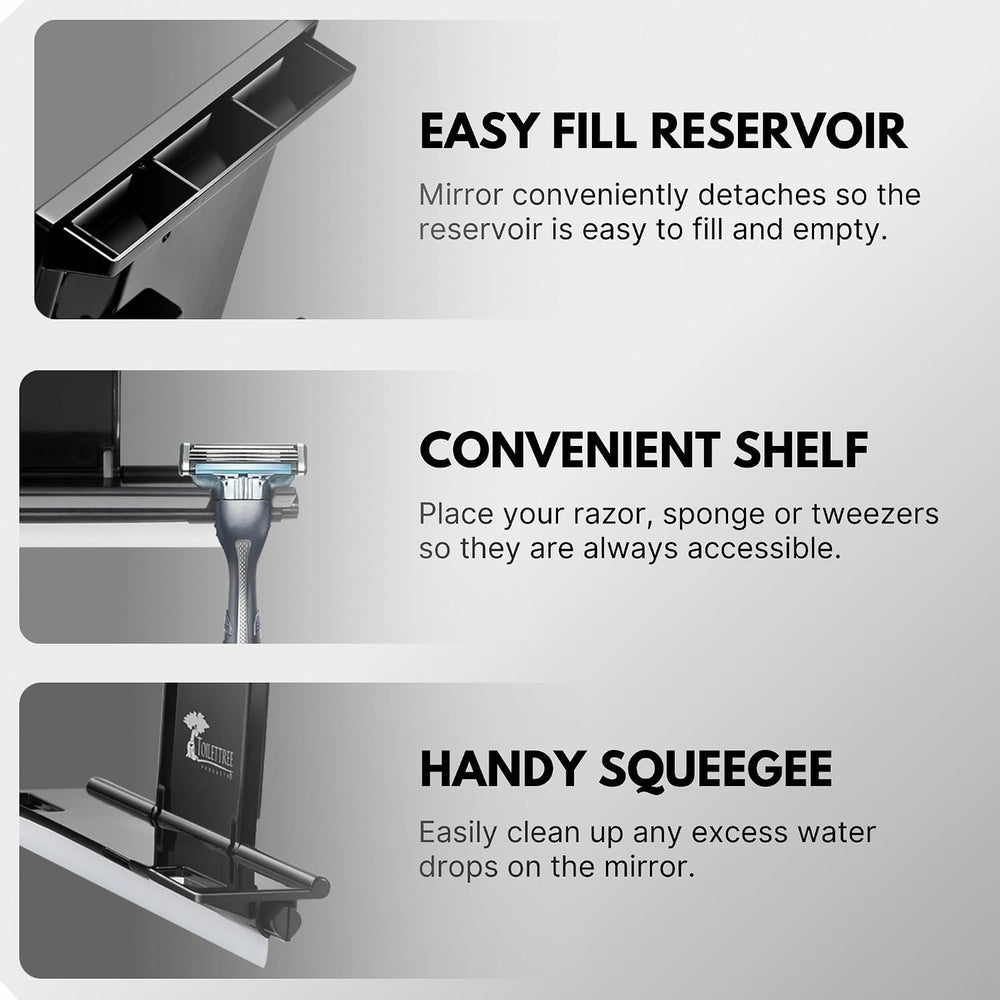 ToiletTree Products Fogless Shower Mirror - Anti-Fog Mirror - Adjustable Shav...