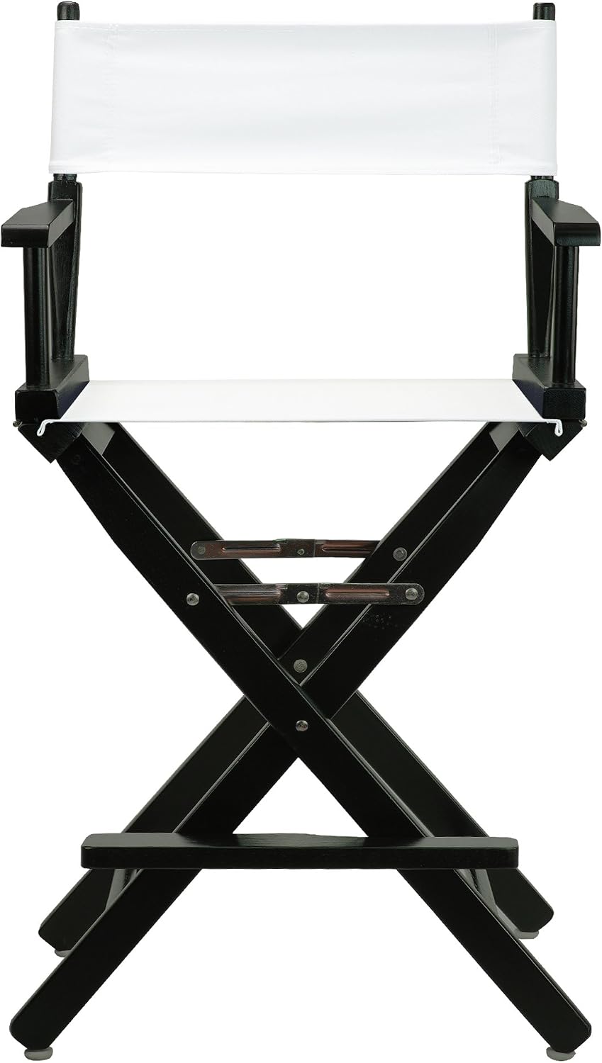 Casual Home 24" Director's Chair Black Frame-with White Canvas, Coun...