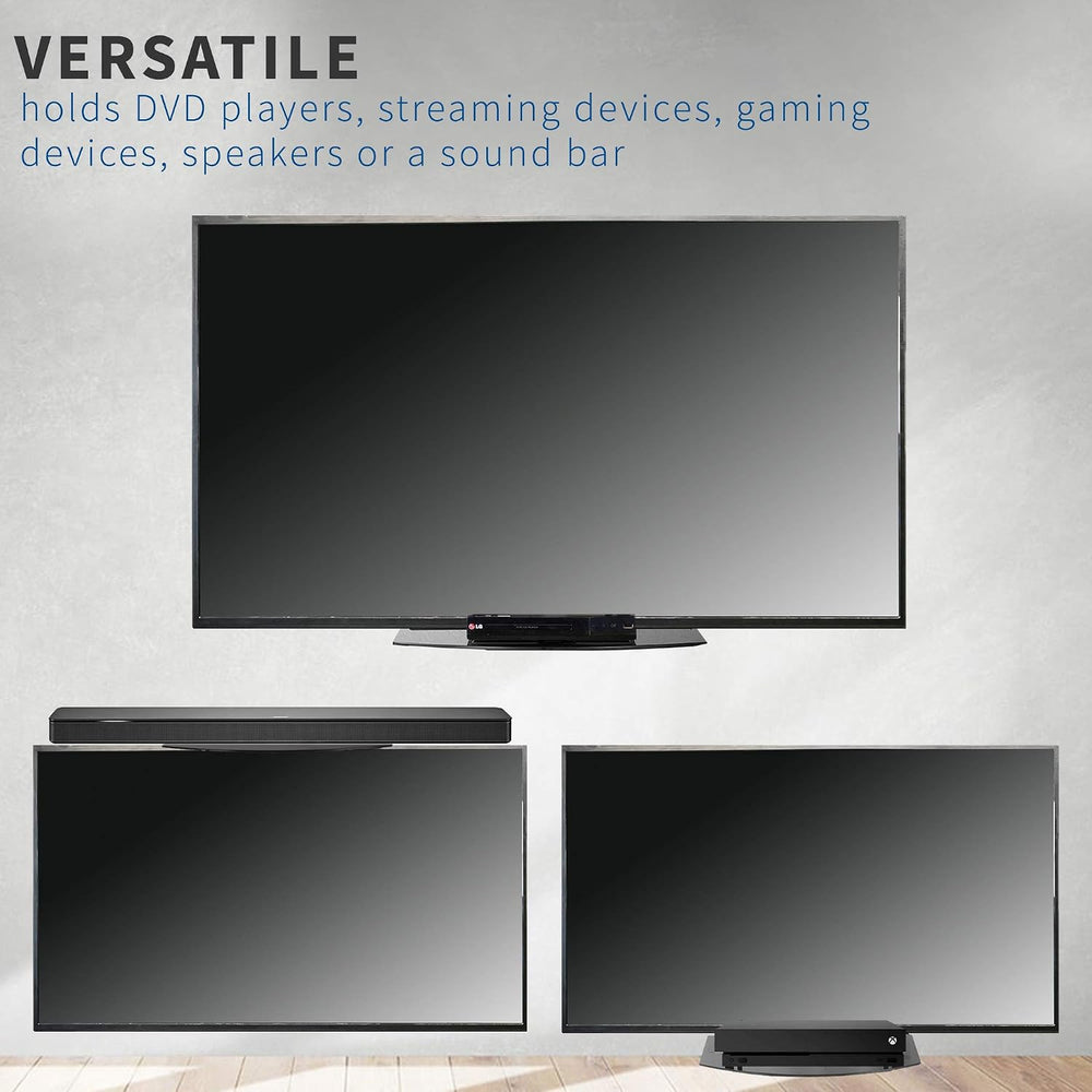 VIVO Black 18 in Under Above VESA Back of TV Wall Mount Shelf, MOUNT-SF04R