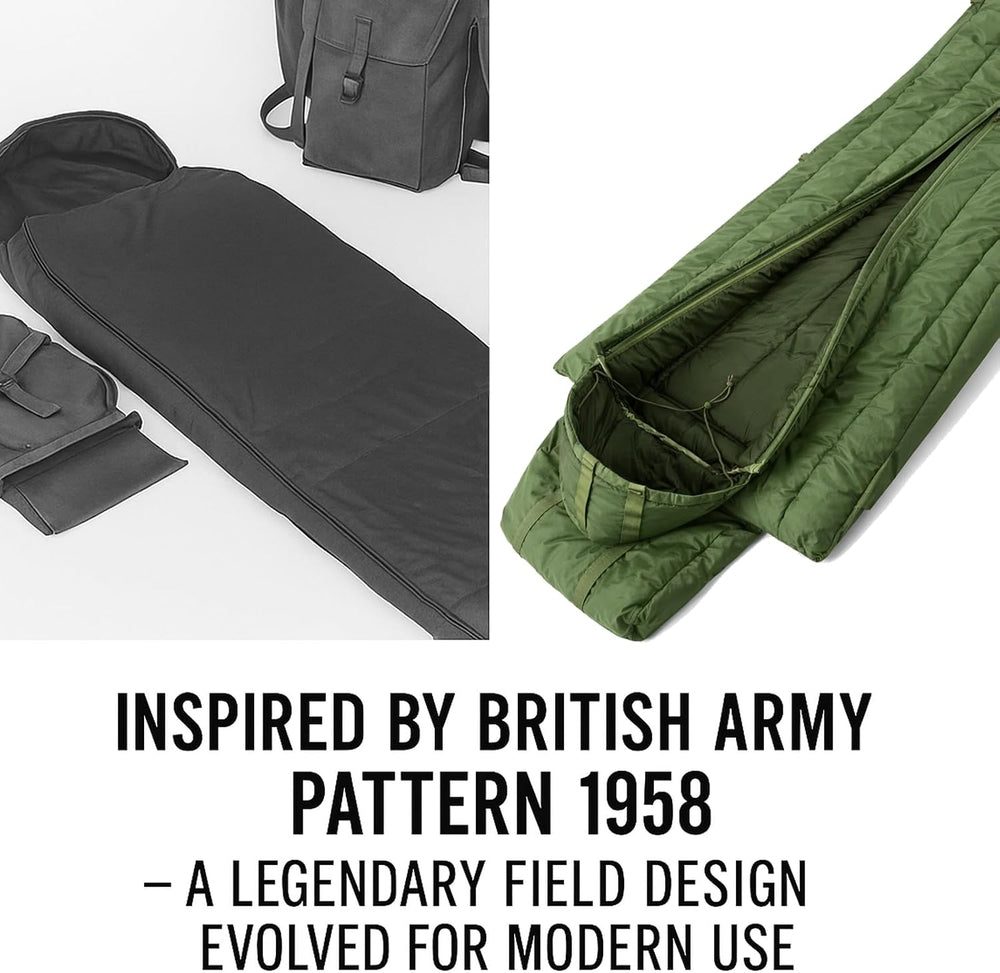 MT British Army Pattern 1958 Style Sleeping Bag with Compression Sack