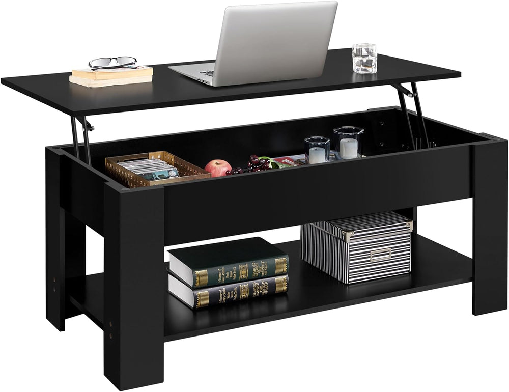 Yaheetech 47.2" Lift Top Coffee Table with Hidden Storage & Shelf, B...