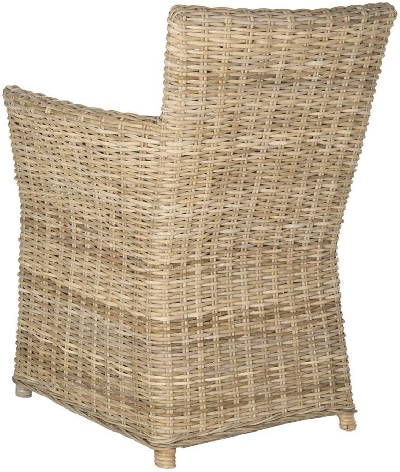 SAFAVIEH Home Collection Natuna Soft Grey Arm Chair