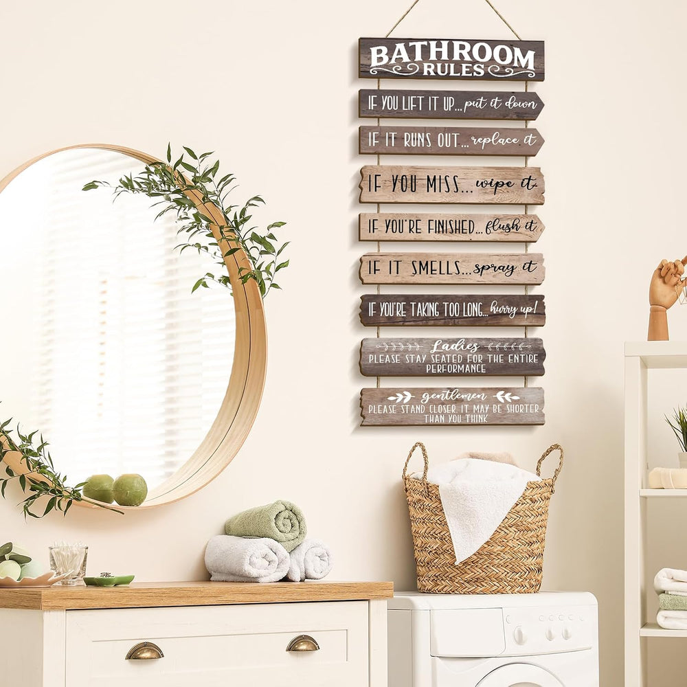Bathroom Wall Decor Funny Bathroom Signs Bathroom Rules Pictures Wall Art Dec...