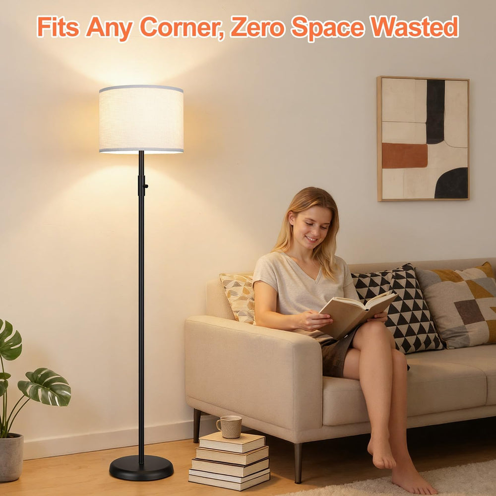 【Upgraded】 Dimmable Floor Lamp, Modern Floor Lamps Simple Design with White S...