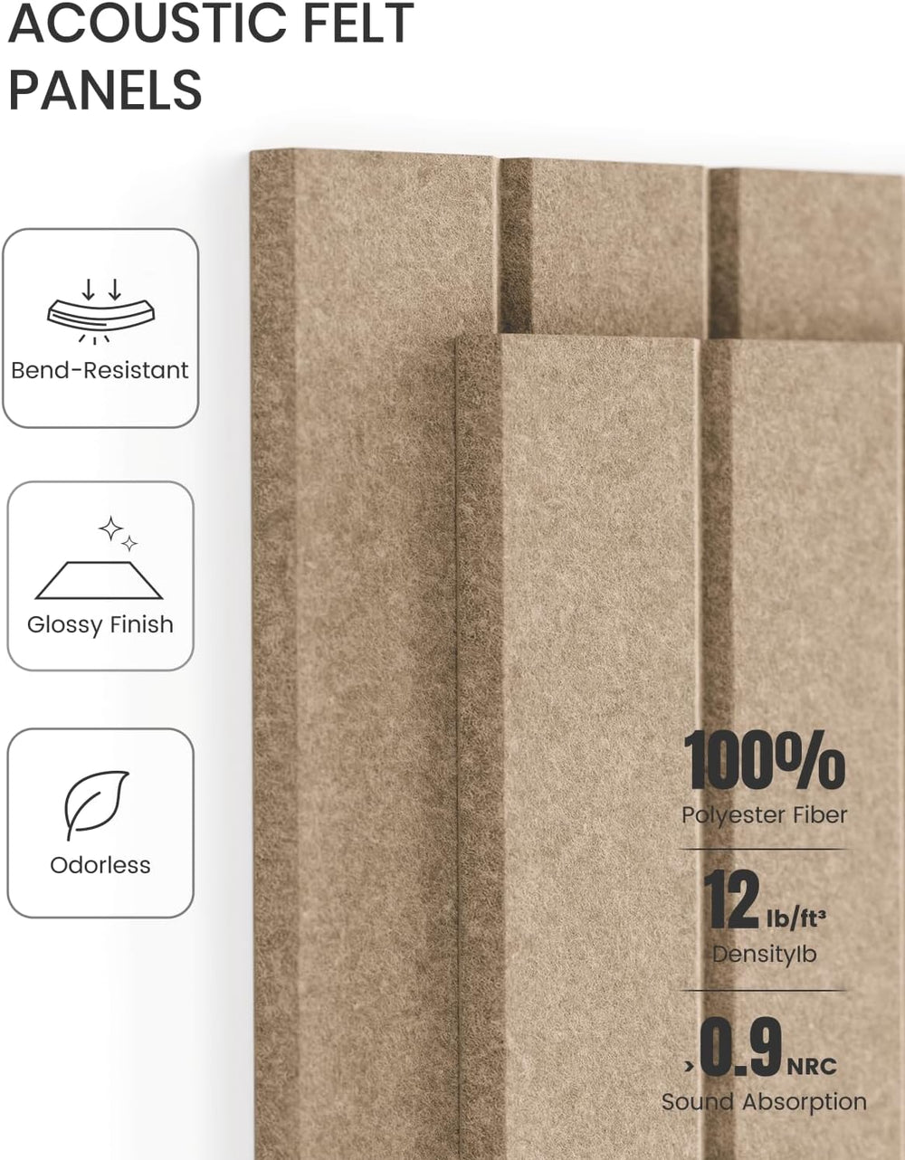 Fluxynara Felt Bulletin Board & Cork Board Alternative 48'' x 36&...