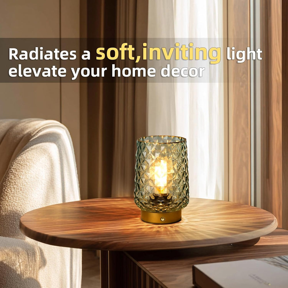 MJ PREMIER Rechargeable Table Lamp Small Cordless Lamp Dimmable Brightness