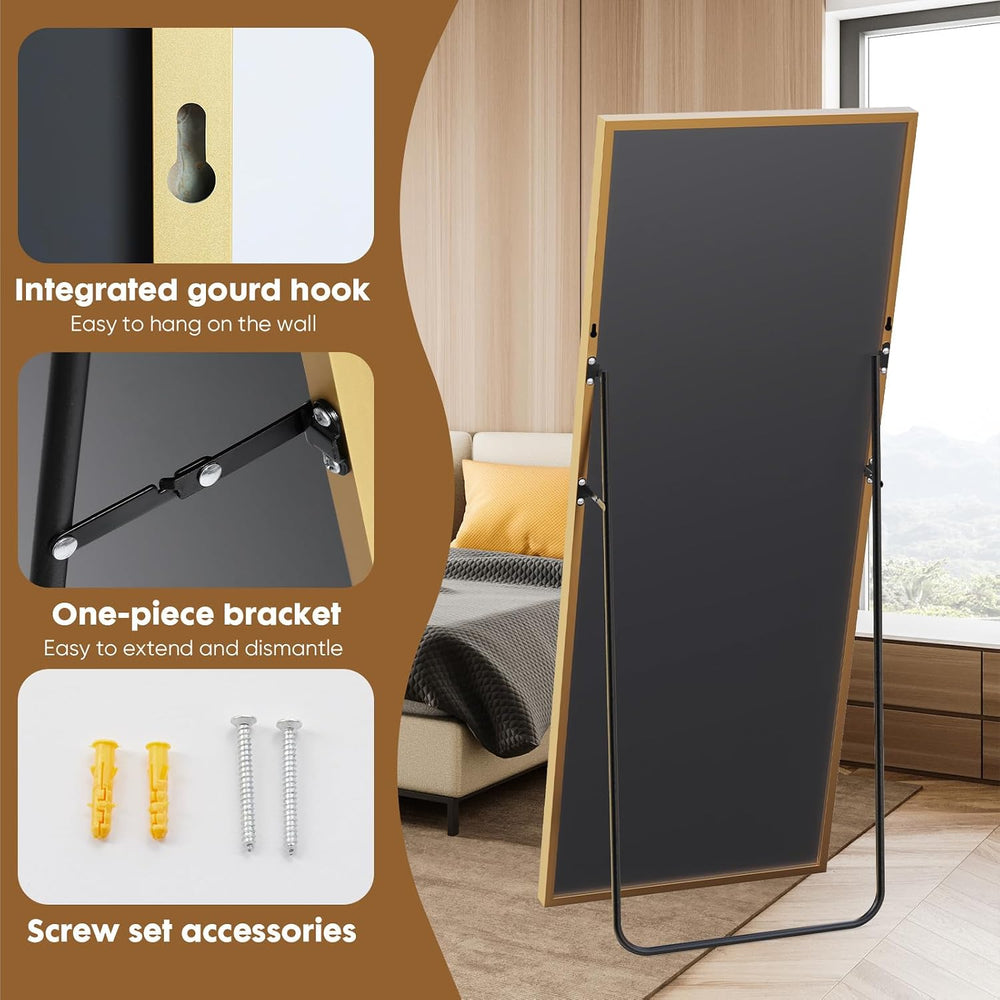 Gold Full Length Mirror XX-Large, 71x26 Standing Floor Mirror for Bedroom