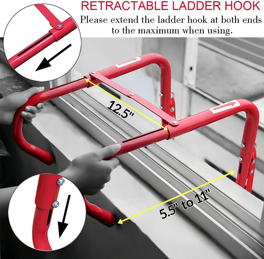 Hausse Retractable 2 Story Fire Escape Ladder, 13 Feet