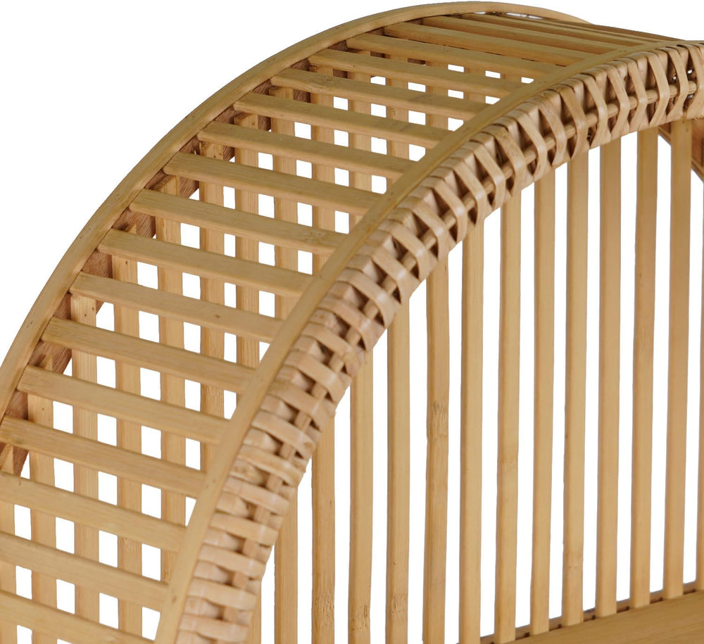 4 Tier Arched Rattan Wall Shelf