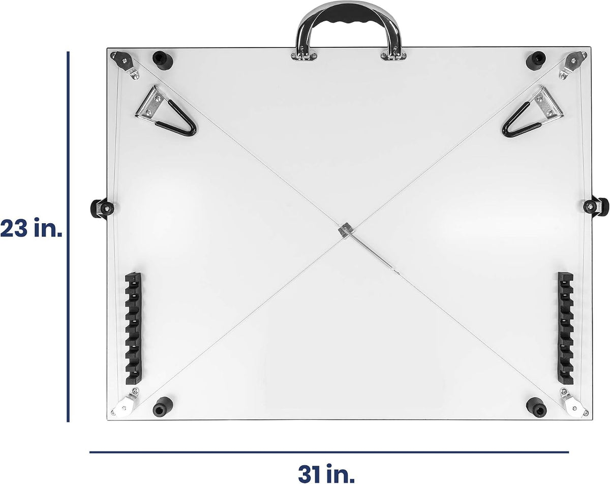 Pacific Arc Table Top PXB Drawing Board with Parallel Bar, White, 23 inches by 31 inches