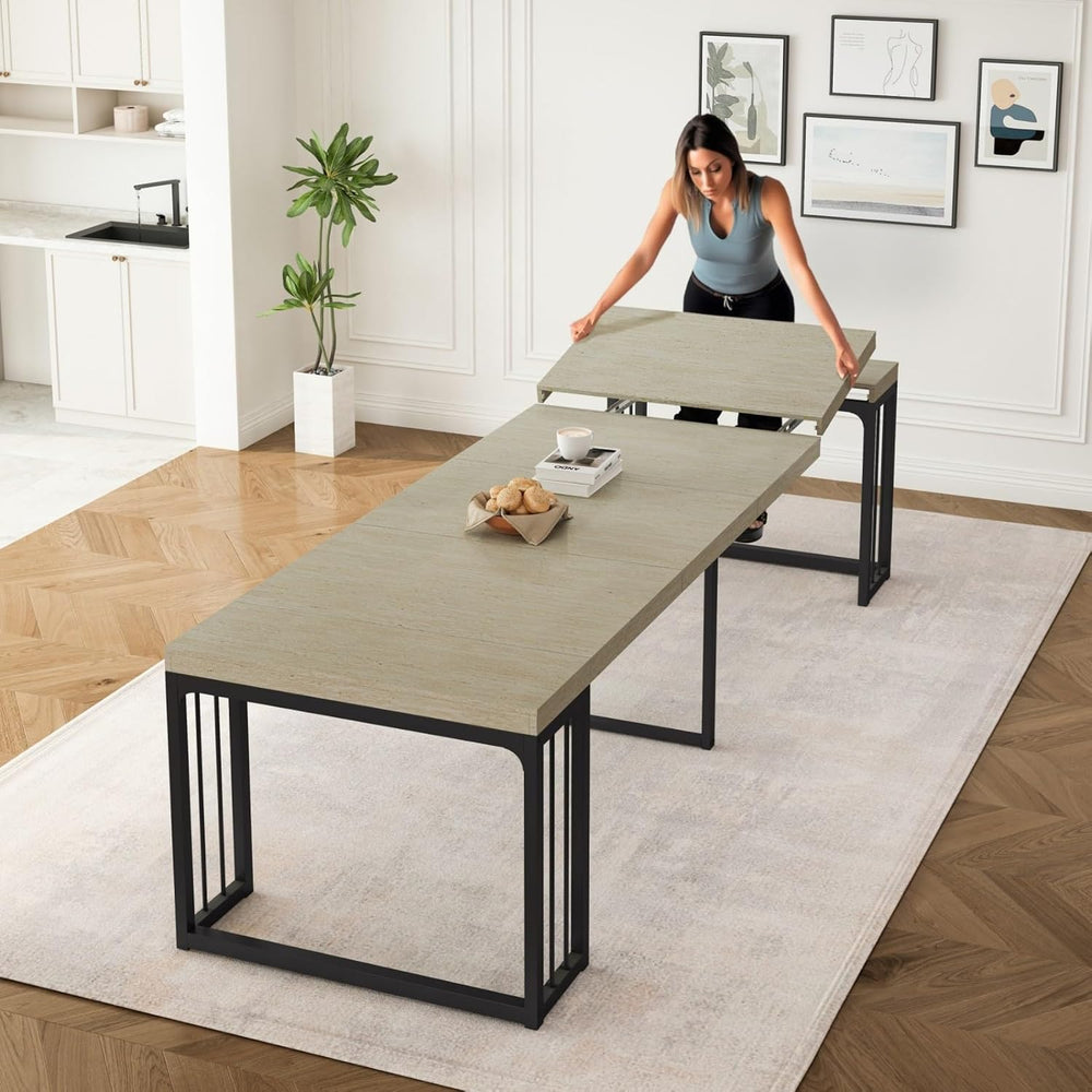 KEIKI 23.62" - 118" L Extendable Foldable Dining Room Table for 2-1...