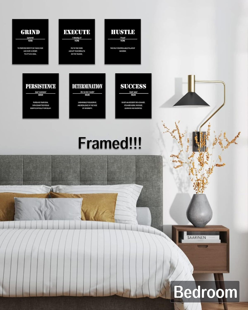Drsoum Inspirational Office Wall Art - Motivational Quotes for Living Room - ...
