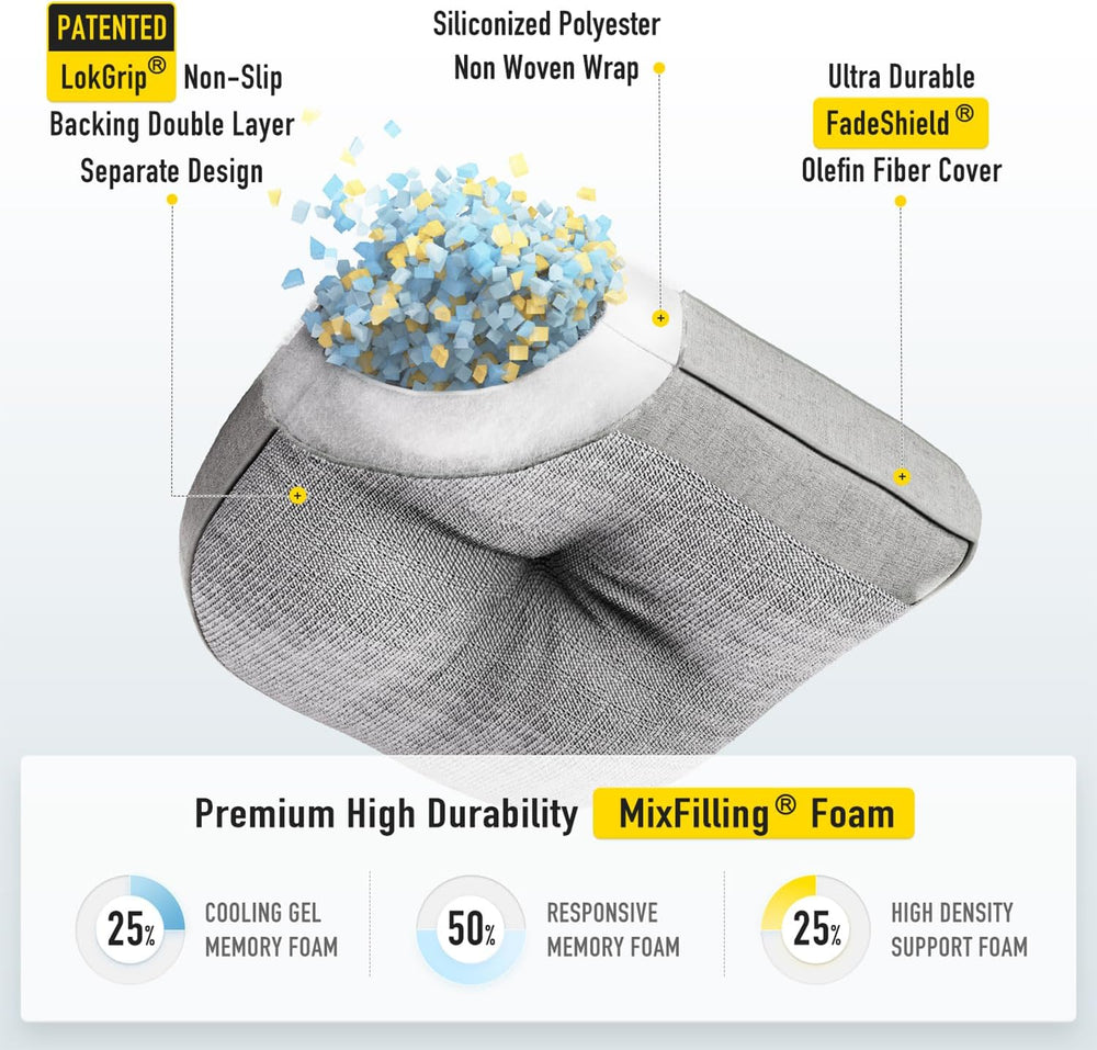 SUNROX LokGrip Non Slip Gel Memory Foam Chair Cushions for Dining Chairs Tail...
