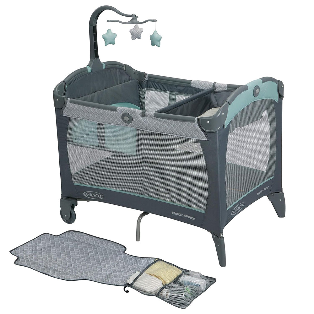 Graco Pack and Play Change 'n Carry Playard with Portable Changing Statio...