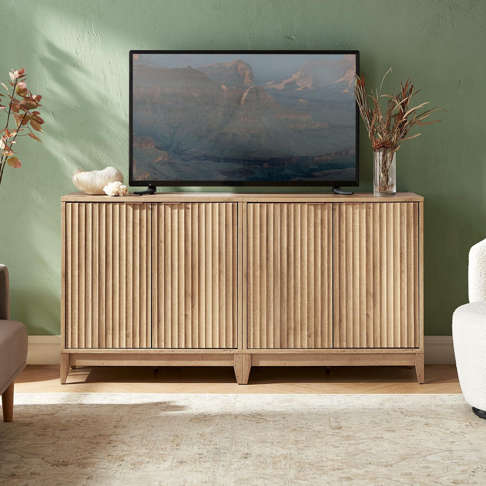 mopio Brooklyn Storage Cabinet, Sideboard, Credenza (Oak, Single)