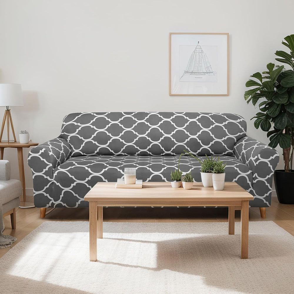Peryiter 1 Pcs Dark Gray Couch and Loveseat Sofa Covers,1 Size