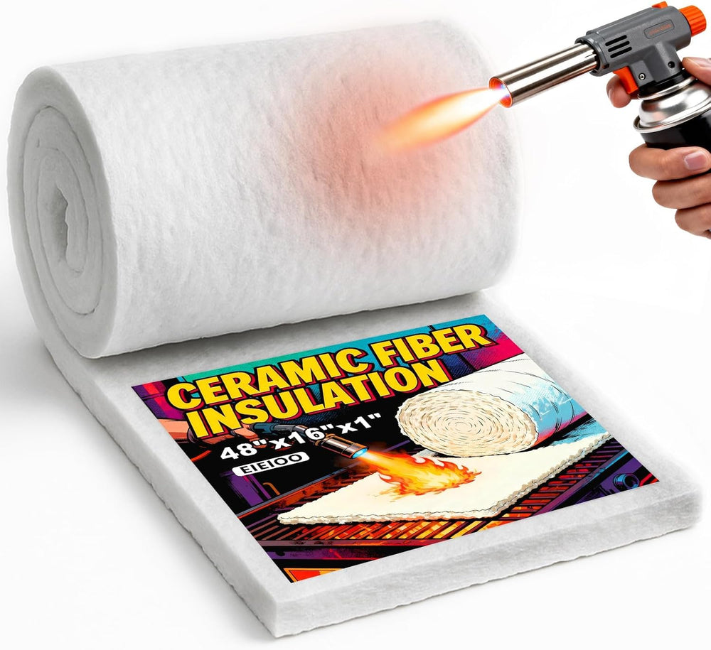 EIEIOO (48x16x1") Ceramic Fiber Blanket Fireproof Insulation for Pizza Oven