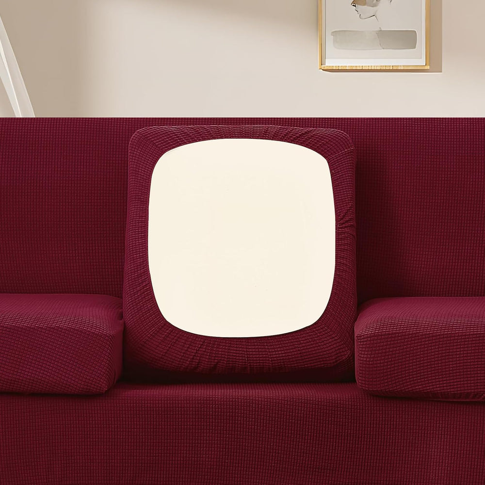 U-NICE HOME 2 Pieces Chair Covers Stretch Chair Slipcover, Burgundy