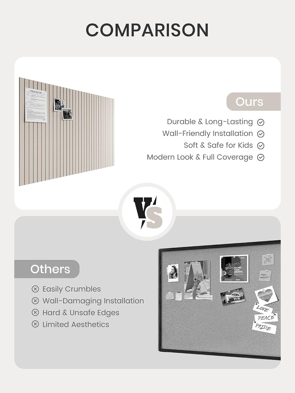 Bumusty Felt Bulletin Board & Cork Board Alternative 48" x 36"