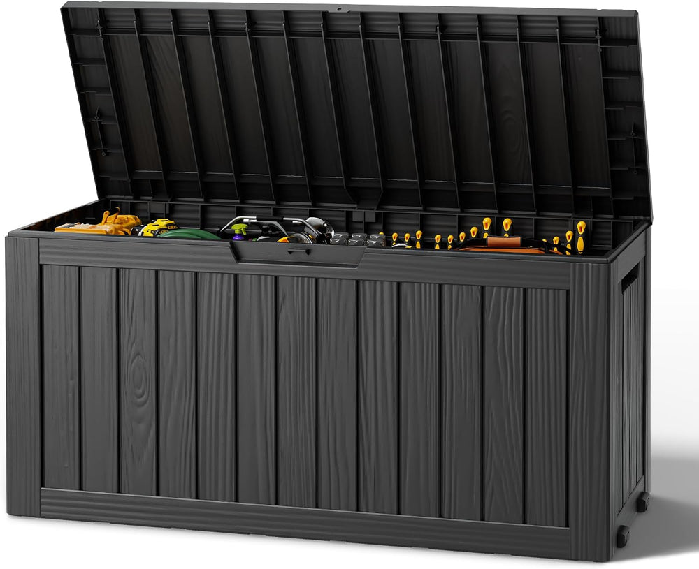 Outdoor Storage Box, Resin Deck Boxes Indoor and outdoor, Waterproof Storage ...